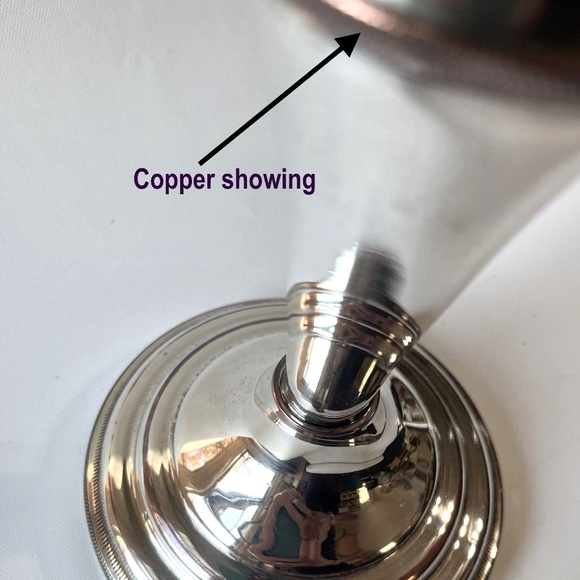 Silverplate Hollowware Candlestick Candle Holders Pair by English Silver MFG Co. - Picture 5 of 14